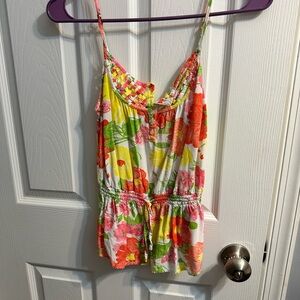 Aeropostale Multicolor Floral Tank Top --Women's Small